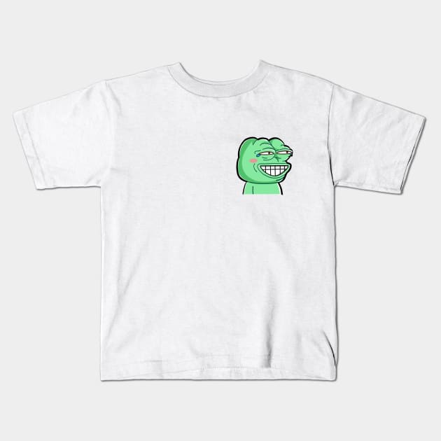 Cute Frog meme Kids T-Shirt by xyzstudio